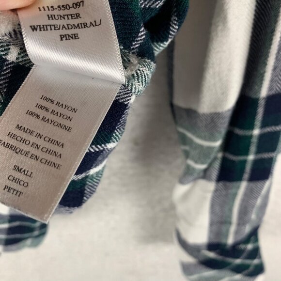 Rails Hunter White Admiral Pine Women's Plaid Button Up Long Sleeve Shirt S 9159 - Picture 5 of 8